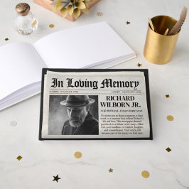 Guestbook Funeral Guest Bok i tidningen Memorial