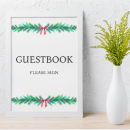 Guestbook Gren Baby Shower Poster