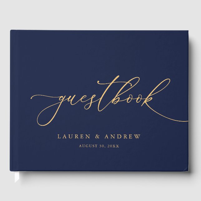Guestbook Guld 1 Bröllop Gästböcker (Framsida)