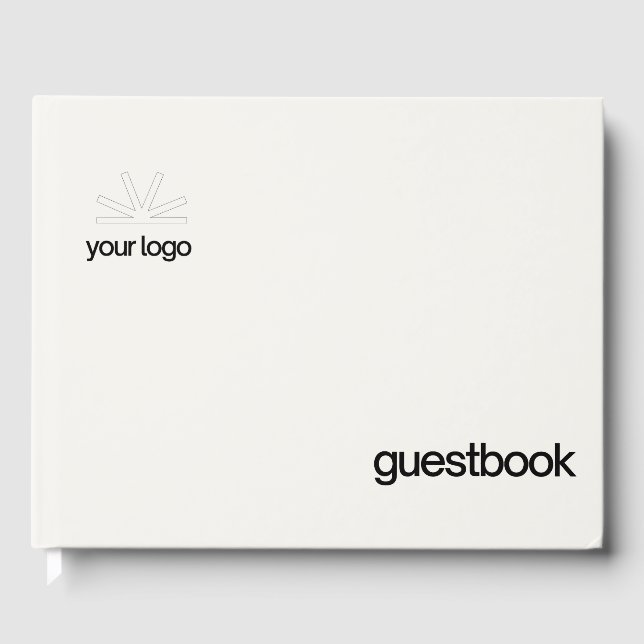 Guestbook med logotyp-värdbädd och frukostinfo gästböcker (Framsida)