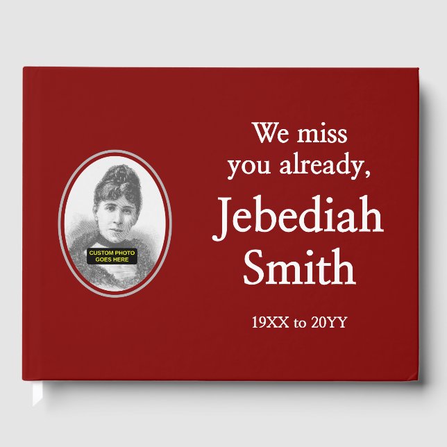 Guestbook med minimala och sorgliga sympatier gästböcker (Framsida)