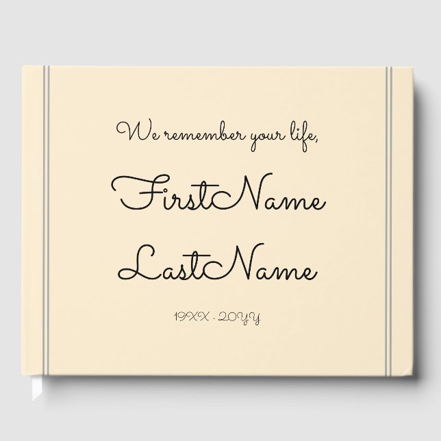 Guestbook med minimala symptom och Personliger Gästböcker (Framsida)