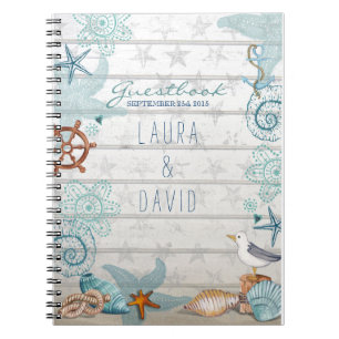 Guestbook Nautical Beach Wedding Anteckningsbok