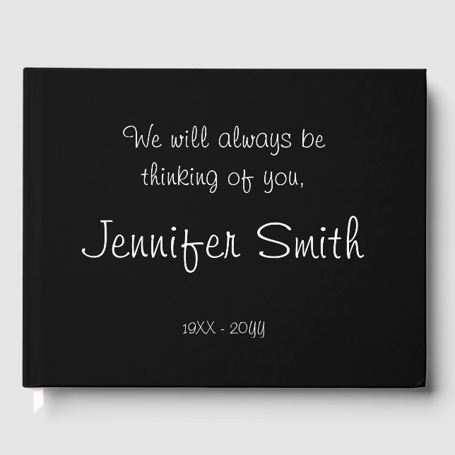 Guestbook Respektive Elegant Condolences Gästböcker (Framsida)