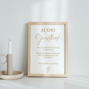 Guestbook-signatur för den moderna minimalistiska poster