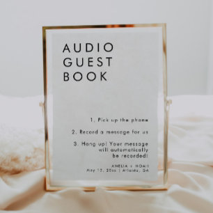 Guestbook-signatur för elegant minimalist Bröllop Inbjudningar