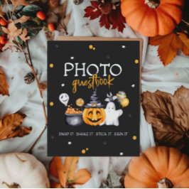 Guestbook-signatur för halloween fest-taloky poster