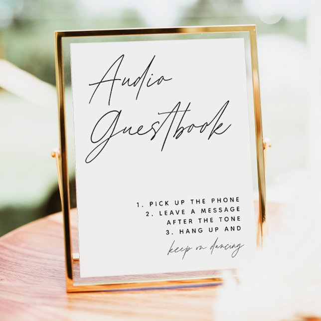 Guestbook-signatur för minimalistisk Audio | Boho  Poster (Skapare uppladdad)