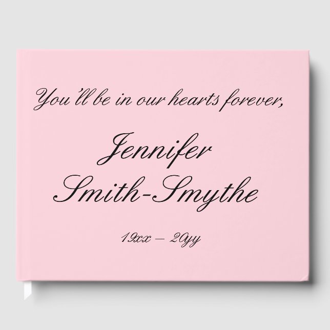 Guestbook Subduated & Elegant Condolences Gästböcker (Framsida)