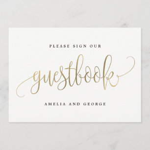 Guestbook-tecken - Fin calligrafi Inbjudningar