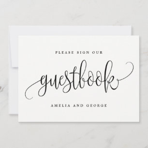 Guestbook-tecken - Fin calligrafi Inbjudningar