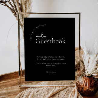 Guestbook-tecken för Modern Calligraphy Bröllop Au Poster