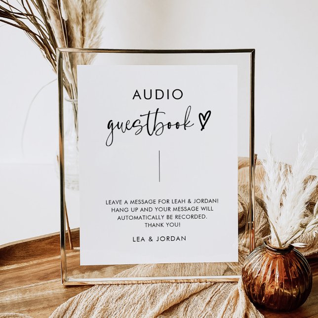 Guestbook-tecken för modern minimalistisk Audio Poster (Skapare uppladdad)
