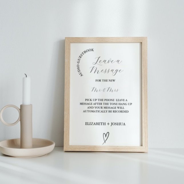Guestbook-tecken för modern minimalistisk svart Au Poster (Skapare uppladdad)