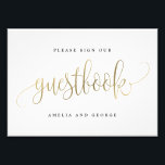 Guestbook-tecken Välj Storlek Faux Guld Fototryck<br><div class="desc">Planera en snyggt firande med denna moderna inbjudan som dina gäster kommer att ta hand om. Utformad av © berrysöt ...  Utskrivbara digitala filer finns tillgängliga! Besök vår webbplats på www.berryberrysweet.com för mer information!</div>