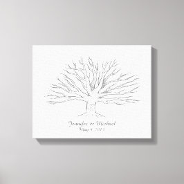 Guestbook Träd för tumavtryck för arbetsyta Canvastryck