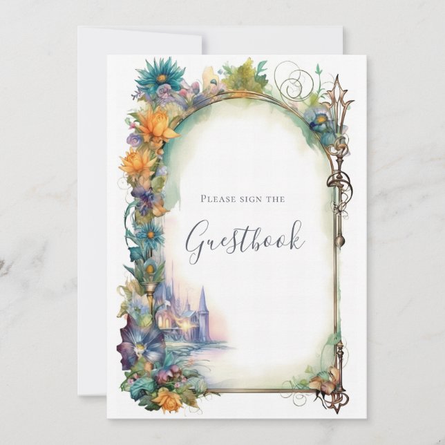Guestbook Tragon Baby Shower Inbjudningar (Framsida)