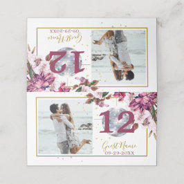 Guests Guld Disco Elegant Photo Bordsnummer Placeringskort