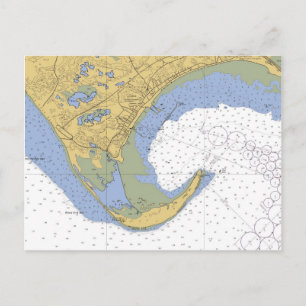 Guetown MORSA Harbour Chart Postcard Vykort