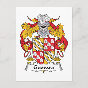 Guevara Family Crest Vykort