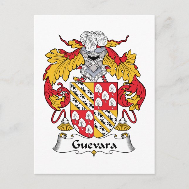 Guevara Family Crest Vykort (Framsida)