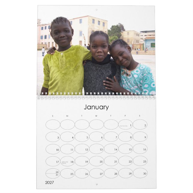 Gugu som lärer, centrerar kalender (Jan 2027)