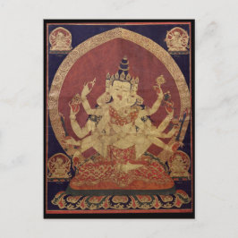 Guhyasamaja tibetansk buddhistisk gudom vykort