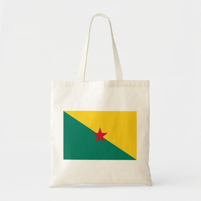 Guiana - Drapeau de la Guyane Flagga Tygkasse (Framsidan)