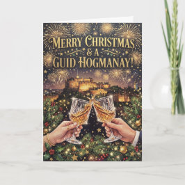 Guid Hogmanay Edinburgh Toast Julkort Kort