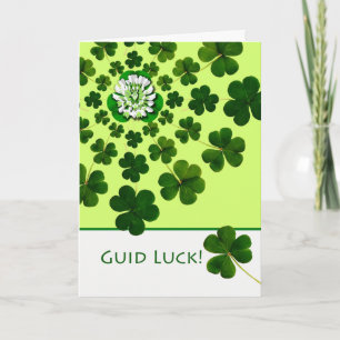 Guid Tur Scots språk med Shamrocks Kort