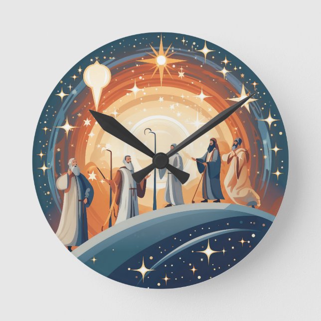 Guidad av Light - Celestial Journey Rund Klocka (Framsida)