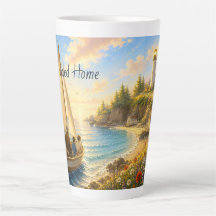 Guidad Hem Kust Fyr Latte Mugg