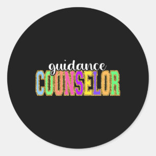 Guidance Counselor Back to school Worker Appreciat Runt Klistermärke