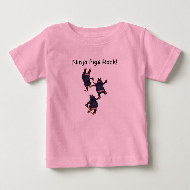 Guide101 Ninja Grisar Sten Onesee Tee Shirt (Framsida)