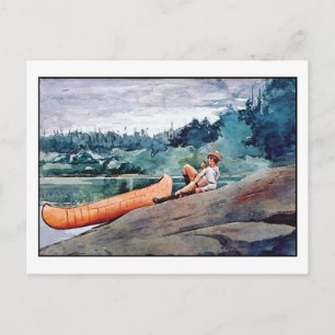 Guide av Winslow Homer Fine Art Watercolor Vykort
