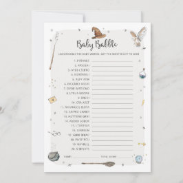 Guide Baby Shower Baby Babble Ord Scramble Game Inbjudningar