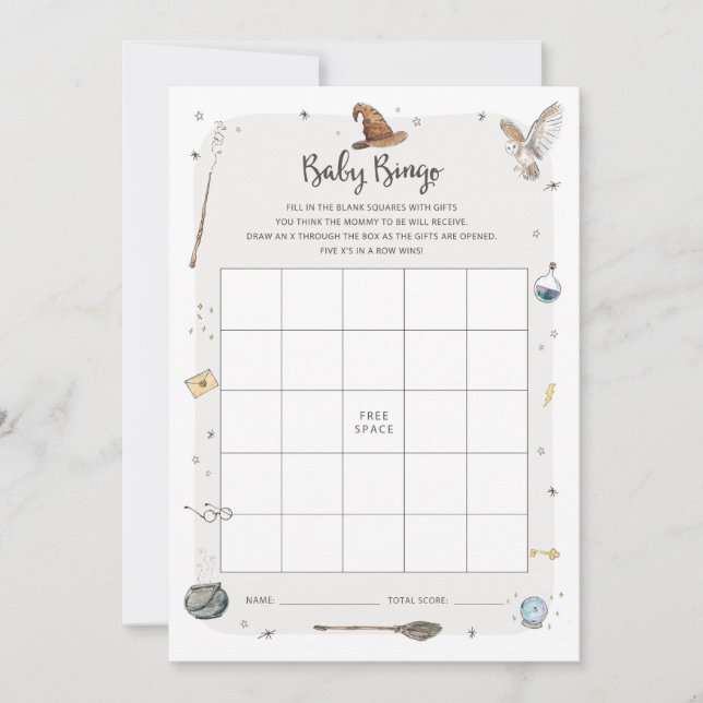 Guide Baby Shower Baby Bingo Game Inbjudningar (Framsida)