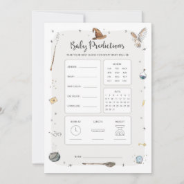 Guide Baby Shower Baby Predence Game Inbjudningar