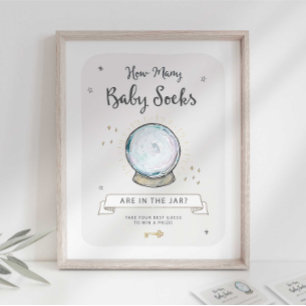 Guide Baby Shower: Hur många socklar finns i Burk Poster