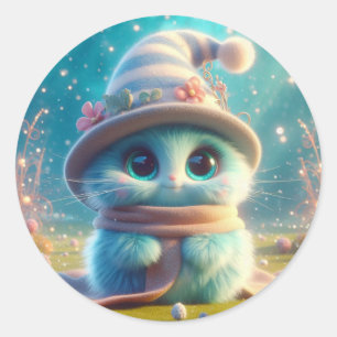 Guide Blue Cat Runt Klistermärke