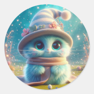 Guide Blue Cat Runt Klistermärke