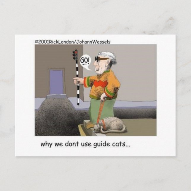 Guide Cats Funny Cat Gifts & Collectibles Vykort (Framsida)