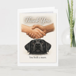 Guide Dog Team Thank You – You Built a Team Card Kort