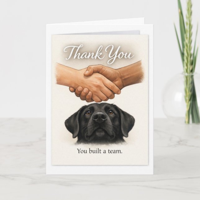 Guide Dog Team Thank You – You Built a Team Card Kort (Framsida)
