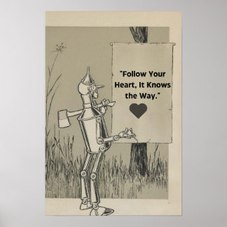 Guide för Oz Tin Man Motivational Quote Poster