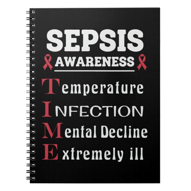 Guide för Sepsis Awareness T.I.M.E. Anteckningsbok (Framsidan)