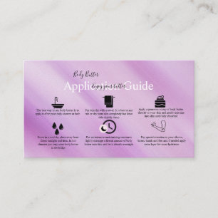 Guide för tillämpning av Body Butter Application G Visitkort