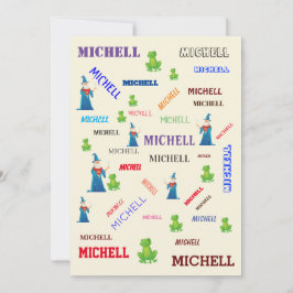 Guide Frog Fairy Tale Ord Cloud Namn Collage Inbjudningar