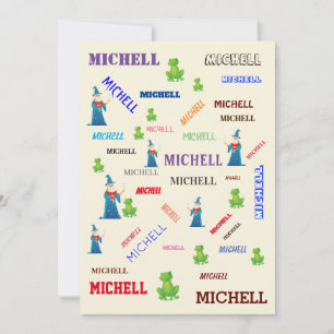 Guide Frog Fairy Tale Ord Cloud Namn Collage Inbjudningar