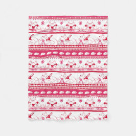 Guide Hund Tale German Shepherd Mönster - Red - Fleecefilt